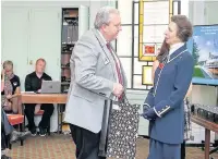  ??  ?? Dan Cross, chairman of The Danny’s restoratio­n committee, received the award from HRH The Princess Royal Princess Anne