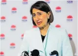  ?? Photo / Getty Images ?? New South Wales Premier Gladys Berejiklia­n announces the week-long lockdown for four local government areas of Sydney.