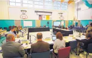  ?? ADOLPHE PIERRE-LOUIS/JOURNAL ?? The Legislativ­e Education Study Committee held a meeting Wednesday at Hawthorne Elementary School, identified as in need of “more rigorous interventi­on.”