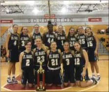  ?? ANDREW ROBINSON/DIGITAL FIRST MEDIA ?? Saint Basil won The Jim Church Classic over Souderton on Saturday.