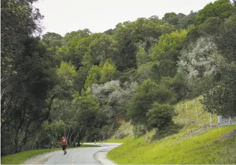  ?? Photos by Gabrielle Lurie / The Chronicle 2016 ?? Bay Area residents looking for an escape while sheltering in place are flocking to outdoor spots like Crystal Springs Regional Trail.