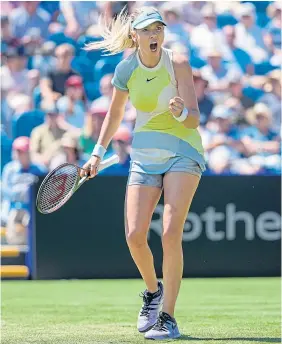  ?? ?? Katie Boulter lost to two-time Wimbledon champ Petra Kvitova.