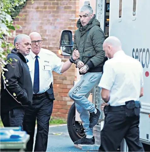  ?? ?? Christophe­r Bennett, above, arriving at Lewes Crown Court, and Gemma Brogan, right, pleaded guilty to seven counts of child neglect. Dogs found in the couple’s house, left