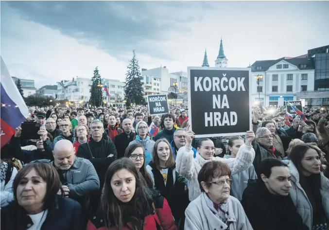  ?? FOTO N – ŠIMON KERN ?? Míting Ivana Korčoka v Žiline.