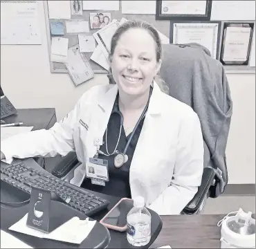  ?? COURTESY OF TRINITY HEALTH PACE ?? Mellisa Russell in her office at Trinity Health PACE.