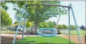  ??  ?? A basket swing is expected to be popular in the new Western Ave playground.