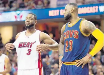  ?? GETTY IMAGES/FILE ?? If Dwyane Wade’s reunion tour with LeBron James in Cleveland became a squabbling tour, that simply opened the door for Thursday’s trade.Wade was sufficient­ly tired of dysfunctio­n and humbled by issues.