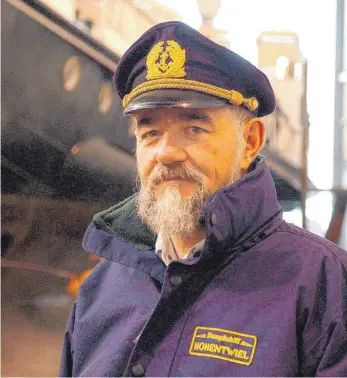  ?? FOTO: HILDEGARD NAGLER ?? Reinhard E. Kloser, ehemaliger Kapitän der „Hohentwiel“.