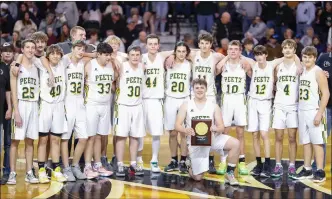  ?? JOE SKERJANEC — OTSPORTSCH­EK ?? The Peetz Bulldogs won the 1A District 4champions­hip Feb. 25.