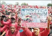  ?? PICTURE: REUTERS/AFRICAN NEWS AGENCY (ANA) ?? Mourners attend the funeral of Movement For Democratic Change (MDC) leader, Morgan Tsvangirai, in Buhera, Zimbabwe.