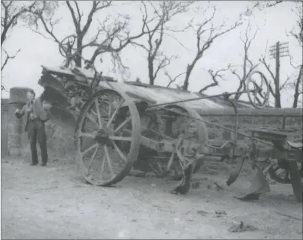  ?? ?? This image, from 1951, depicts the steam plough owned by Sir James Hope when farming at Spott and East Barns