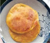  ??  ?? Pumpkin pancakes made by Zheng