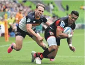  ?? AAP ?? Etene Nanai-Seturo goes over for a try in the Chiefs’ win over the Brumbies in Melbourne yesterday.