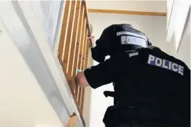  ??  ?? Officers have been carrying out drugs raids in the Moorlands.