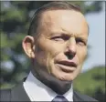  ??  ?? Tony Abbott has been criticised over his command to ministers