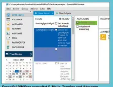  ??  ?? Essential PIM Free verwaltet E-Mails, Termine und Adressen.