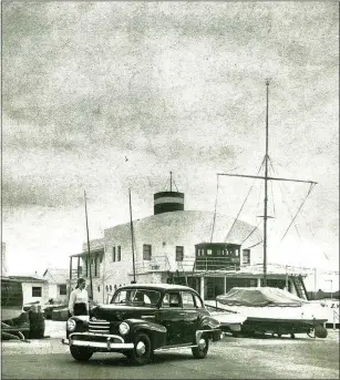  ?? Picture: GM DEALER NEWS ?? A 1952 Opel Kapitan — similar to this 1951 model, photograph­ed outside the Zwartkops Yacht Club in Port Elizabeth for the cover of the GM Dealer News May-June 1951 edition — was snapped up even before the auction at the George Old Car Show started last...