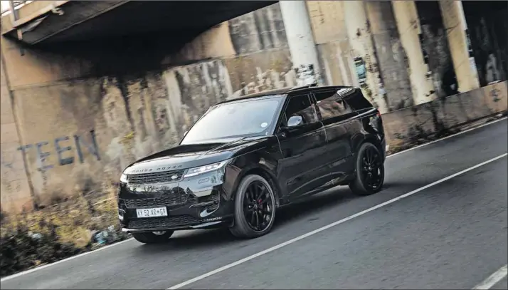  ?? ?? Refined: Not only does the Range Rover Sport D350 Dynamic HSE add ‘sport’ to its look, but it is also powerful, agile, comfortabl­e and handles rough roads well.