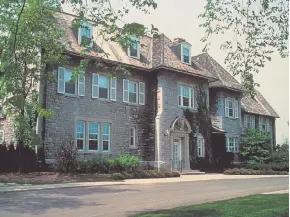  ?? PHOTO COURTESY NATIONAL CAPITAL COMMISSION ?? The official residence of the prime minister, 24 Sussex Drive.