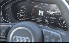  ?? LOCHER/AP JOHN ?? The Audi A4’s vehicle-to-infrastruc­ture technology allows vehicles to “read” red lights ahead and tell the driver how long it’ll be before the signal turns green.