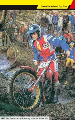  ??  ?? 1983: First time out on the Armstrong, at the Vic Brittain Trial.