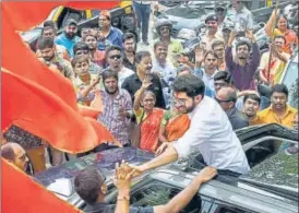  ?? PTI FILE ?? Shiv Sena leader Aaditya Thackeray is one of the most high-profile candidates in the Mumbai fray.