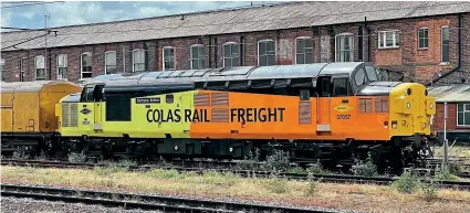  ?? JED KENDRAY ?? Colas Rail Class 37 No. 37057 Barbara Arbon pictured on test train work at Doncaster on July 7.