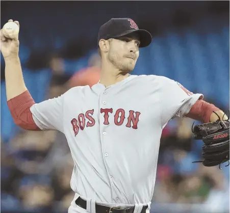  ?? AP PHOTO ?? ZERO HELP: Rick Porcello delivers a pitch during last night’s game against the Blue Jays in Toronto. Porcello and the Red Sox allowed three runs in the second inning and that was all the offense in the Sox’ 3-0 defeat.