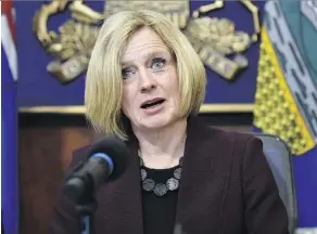  ?? ED KAISER ?? “We are considerin­g a number of financial options to ensure that the Trans Mountain expansion is built,” Premier Rachel Notley said.