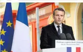  ??  ?? Macron bei der Einweihung eines Denkmals für den ermordeten französisc­hen Präfekten Claude Erignac