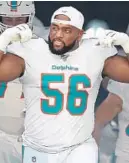  ?? JOHN MCCALL/SOUTH FLORIDA SUN SENTINEL ?? Dolphins defensive tackle Davon Godchaux is excited about his new teammates.