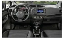  ?? (PHOTO: TOYOTA) ?? In a small car such as the Yaris, you can expect a narrow and upright cabin, although the materials used inside are of decent quality. The steering wheel doesn't telescope, so if you have long legs and short arms, you're in for some comfort issues.