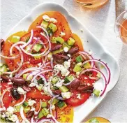  ?? RIZZOLI ?? Sunday’s cucumber, kalamata and tomato salad.