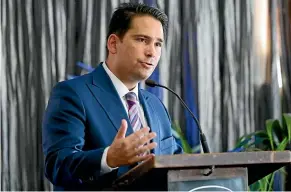  ?? KAVINDA HERATH/STUFF ?? National leader Simon Bridges says the bill would support greater access to ‘‘high quality medicinal cannabis’’ to ease suffering.