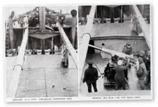  ?? (Historic Military Press) ?? ■ Members of the crew of a Q-ship show the gun after its removal from covers.