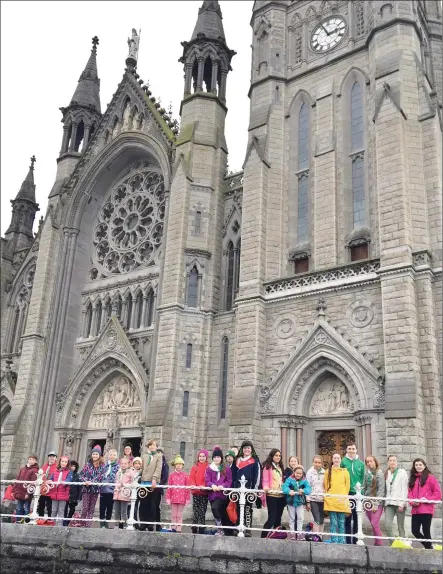  ??  ?? Kanturk Scouts visited Cobh during their recent camping trip to Fota Island.