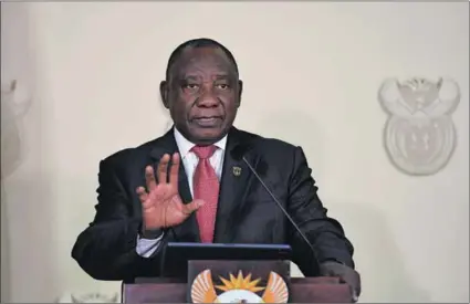  ?? Photo: Felix Dlangamand­la/gallo Images ?? Old plan: President Cyril Ramaphosa, in his 2018 State of the Nation address, spoke about reducing the size of the cabinet.