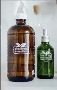 ?? ALI RAINER/CLEANING ESSENTIALS VIA AP ?? The company’s reusable glass cleaning bottles available in stores and online.