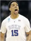  ?? B O B L E V E R O N E / G E T T Y I MAG E S ?? Jahlil Okafor of Duke was selected to the NCAA all- American team.