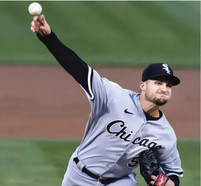  ?? JOHN HEFTI/AP ?? White Sox right-hander Jimmy Lambert made his third career start Tuesday night against the Athletics.