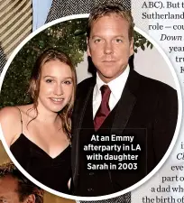  ??  ?? At an Emmy afterparty in LA with daughter Sarah in 2003