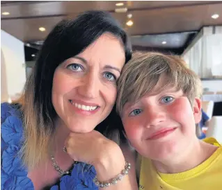 ??  ?? > Lee Everett-Pride, from Swansea, was involved in one of the ABMU Patients Know Best pilots as her 12-year-old son Sam has juvenile dermatomyo­sitis