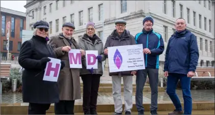  ?? ?? HOLOCAUST REMEMBERED: George Arthur, Peter Fielding, Fran Postlethwa­ite, Julia Shaw, William Shaw and Coun David Greenhough.