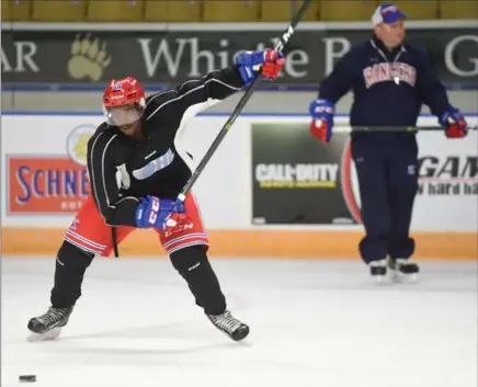  ?? PETER LEE, RECORD STAFF FILE PHOTO ?? Elijah Roberts, seen at the Aud last season, will be missed. But the Rangers needed to make room, says general manager Mike McKenzie.