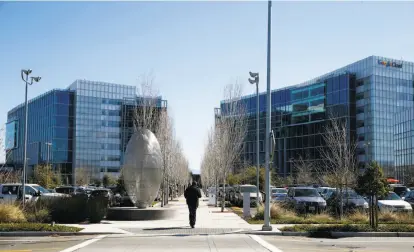  ?? Paul Chinn / The Chronicle ?? Google’s Moffett Place campus in Sunnyvale, where Alphabet owns or leases 21 percent of the available office space.