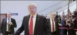  ?? MARKUS SCHREIBER- ASSOCIATED PRESS ?? U.S. President Donald Trump leaves the World Economic Forum in Davos, Switzerlan­d, Wednesday. Trump’s two-day stay in Davos is a test of his ability to balance anger over being impeached with a desire to project leadership on the world stage.