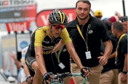  ?? PHOTO: GETTY IMAGES ?? George Bennett, pictured at the Tour de France, is way back in 157th at the Vuelta a Espana.