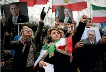  ?? PHOTO: GETTY IMAGES ?? People demonstrat­e outside the Iranian embassy in London yesterday in support of the protests in Iran.
