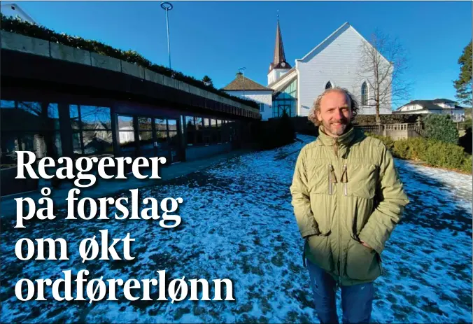  ?? FOTO: ÅSE ASTRI BAKKA ?? Jostein Alvestad Kydland (KRF) synes det er rart at ordføreren­s godtgjørel­se foreslås økt med 55.000 kroner.