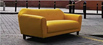  ??  ?? ●●The ‘Sitting Right With You’ campaign features a yellow sofa